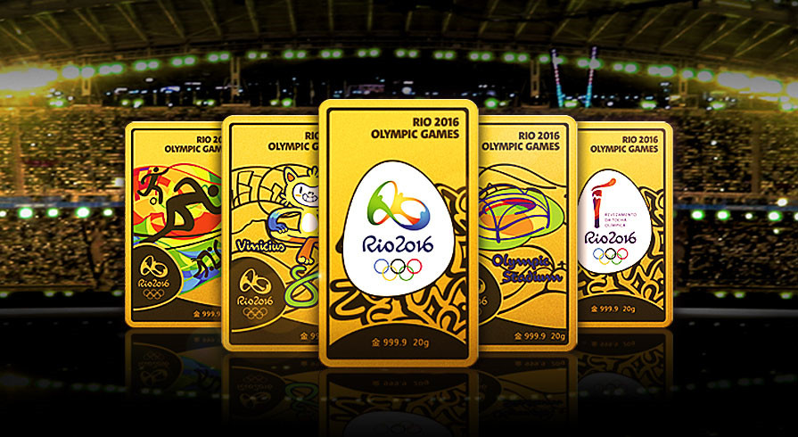 Rio 2016 Olympic Games Commemorative Gold/Silver Bars Collection