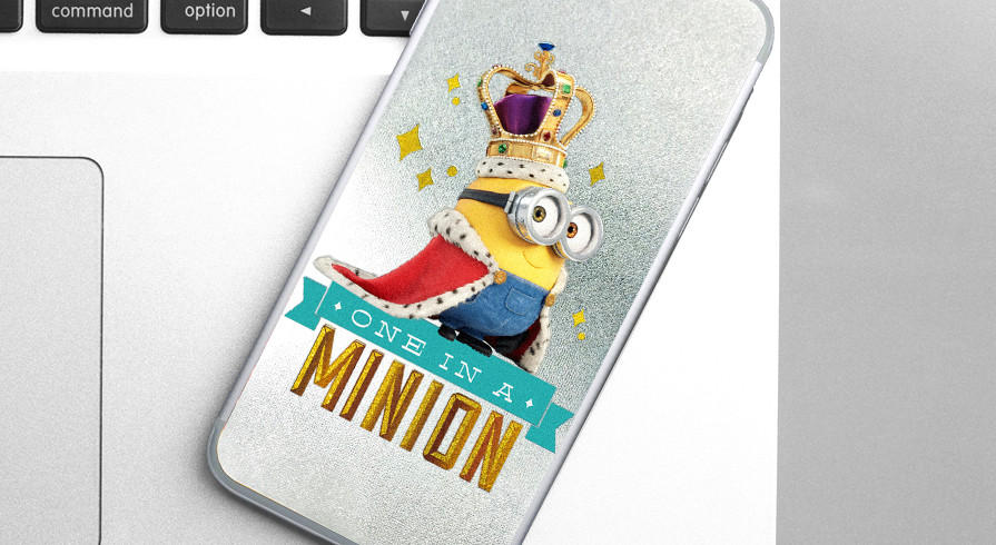 “Yellow Minions” Pure Silver Phone Case Series