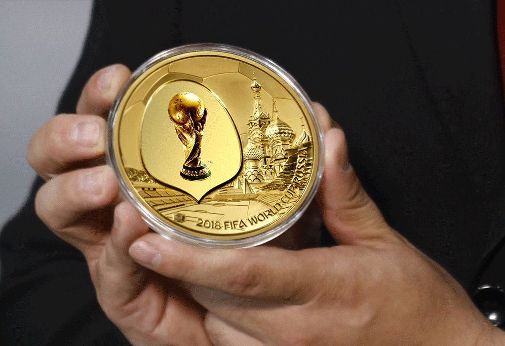 The Commemorative Gold Medal of the 2018 FIFA World Cup Russia™